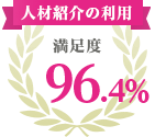 人材紹介の利用満足度96.4%